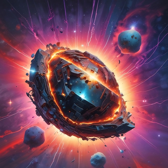 Vibrant Cosmic Art Print - Picture 1 of 8